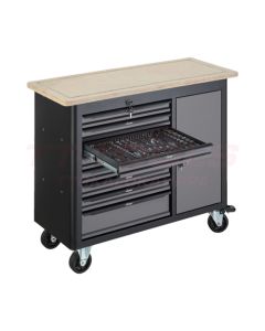 Vigor Työkaluvaunu/Pöytä + 375-osaa - V5158