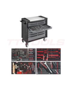 Vigor Työkaluvaunu 8-laatikkoa + 375-osaa - V4481-X/375