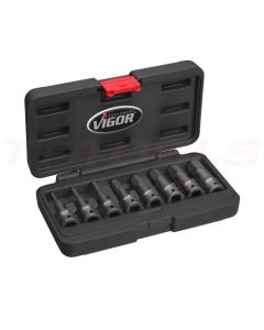 Vigor 6-kolokonehylsysarja 1/2" 5-19mm - V7019