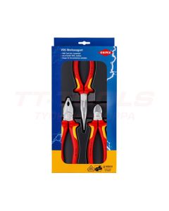 Knipex 00 20 12 VDE-pihtisarja Linjapihti, Sivuleikkuri, Kärkipihti