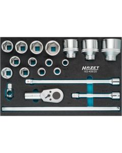 Hazet Hylsysarja 3/4" 19-60mm Foam - 163-406/20