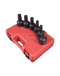 Sunex 6-kolokonehylsysarja 1" 14-27mm - 5607