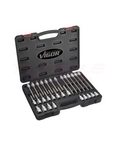 Vigor 6-kolohylsysarja 1/2" 5-19mm + Pitkät  - V1919