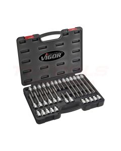 Vigor Torx-hylsysarja 1/2" T20-70 + Pitkät - V1917