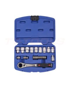 Force Hylsysarja Läpihylsyt 3/8" 10-19mm - 3143