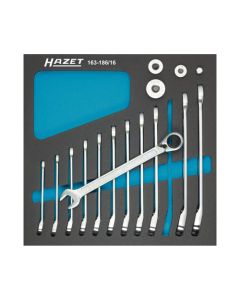Hazet Räikkälenkkisarja 8-19mm + Adapteri - 163-186/16