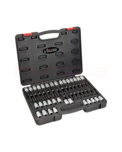 Vigor Ribe-kärkihylsysarja 1/2" M5-M14 + Pitkät - V2201