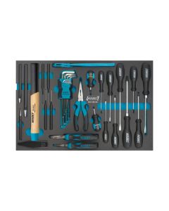 Hazet Työkalusarja Ruuvitaltat, Pihdit, Vasara, Tuurnat - 163-120/24