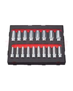 Force Hylsysarja Pitkät 1/2" 10-32mm - K4188D