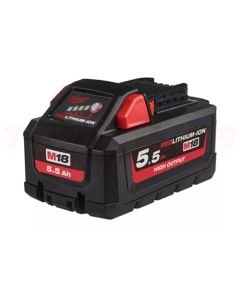 Milwaukee Vara-akku 18V 5,5Ah Li-Ion High Output- 4932464712