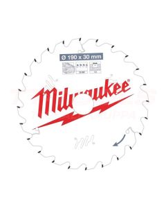 Milwaukee Pyörösahanterä 190x30x1,6mm Z24 - 4932471300