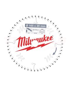 Milwaukee Pyörösahanterä A165x20x2,2x52 - 4932471296