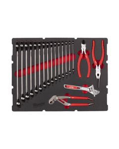 Milwaukee Kiintoavain/Pihtisarja 19-osaa - 4932480715