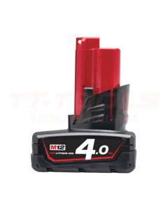 Milwaukee Vara-akku 12V 4,0Ah Li-Ion M12 B4 - 4932430065