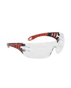 Portwest Suojalasit Kirkas Puna/Musta - PS12CLR