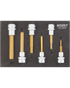 Hazet 6-kolohylsysarja 3/8" 4-10mm - 163-302/6