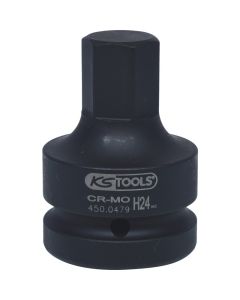 KS Tools 6-kolokonehylsy 1" 24mm Lyhyt
