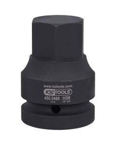 KS Tools 6-kolokonehylsy 1" 36mm Lyhyt