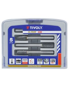 Tivoly Kovametalliviilasarja 8mm 5-osaa - 10316070008