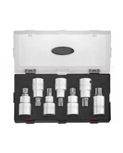 Force Torx-kärkihylsysarja 3/4" T60-100 + XZN M16,M18 - K6072