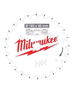 Milwaukee Akkupyörösahanterä 165x20x1.6 - 4932471931 / 4932471932